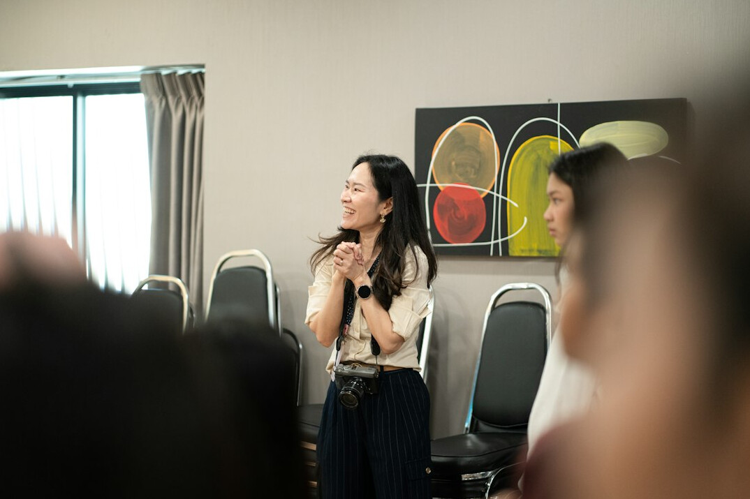woman leading workshop